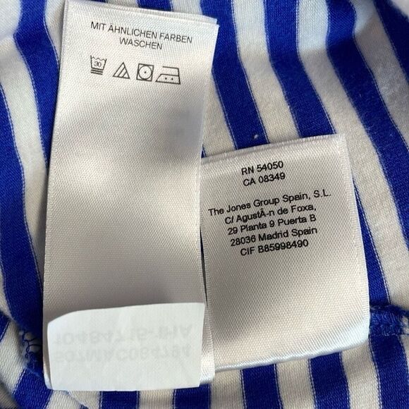 JONES NEW YORK Ladies Nautical Stripes Pullover Top Size Large Blue White Red - Picture 7 of 7